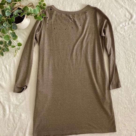Miracle Berry brown distressed sweater dress - Picture 5 of 5